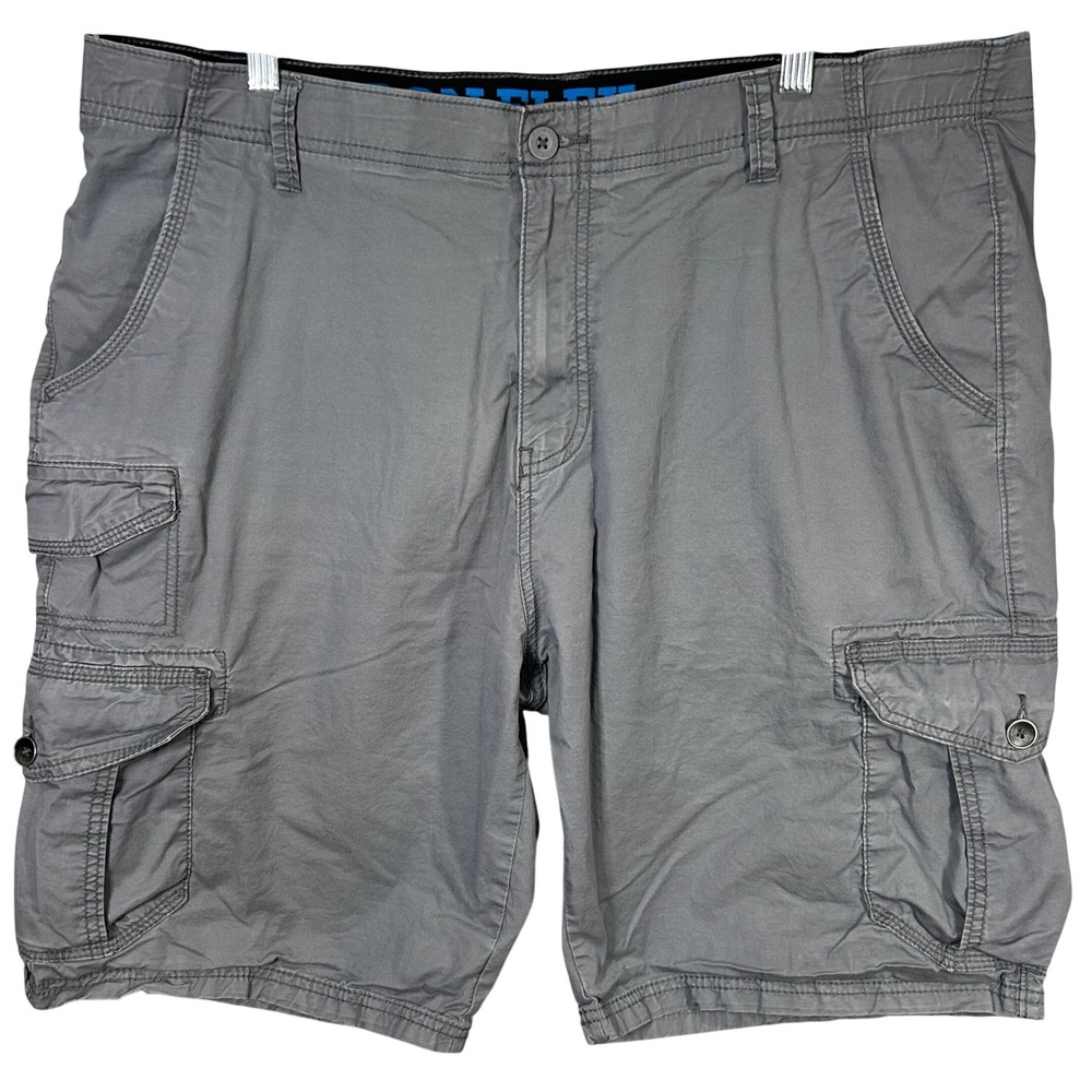 IRON FLEX Mens Gray‎ Cargo Shorts Size 40 Cotton Spandex Utility Pockets Casual